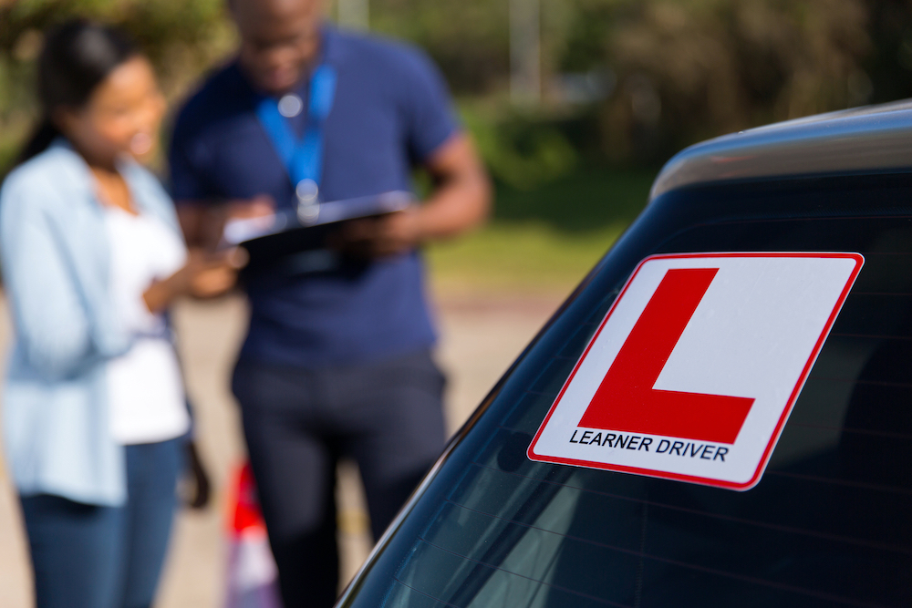 learner driving and driving instructor