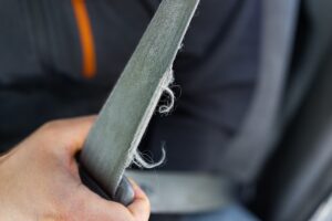 frayed seatbelt